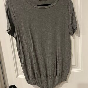Gray Women's Casual t-shirt bodysuit L